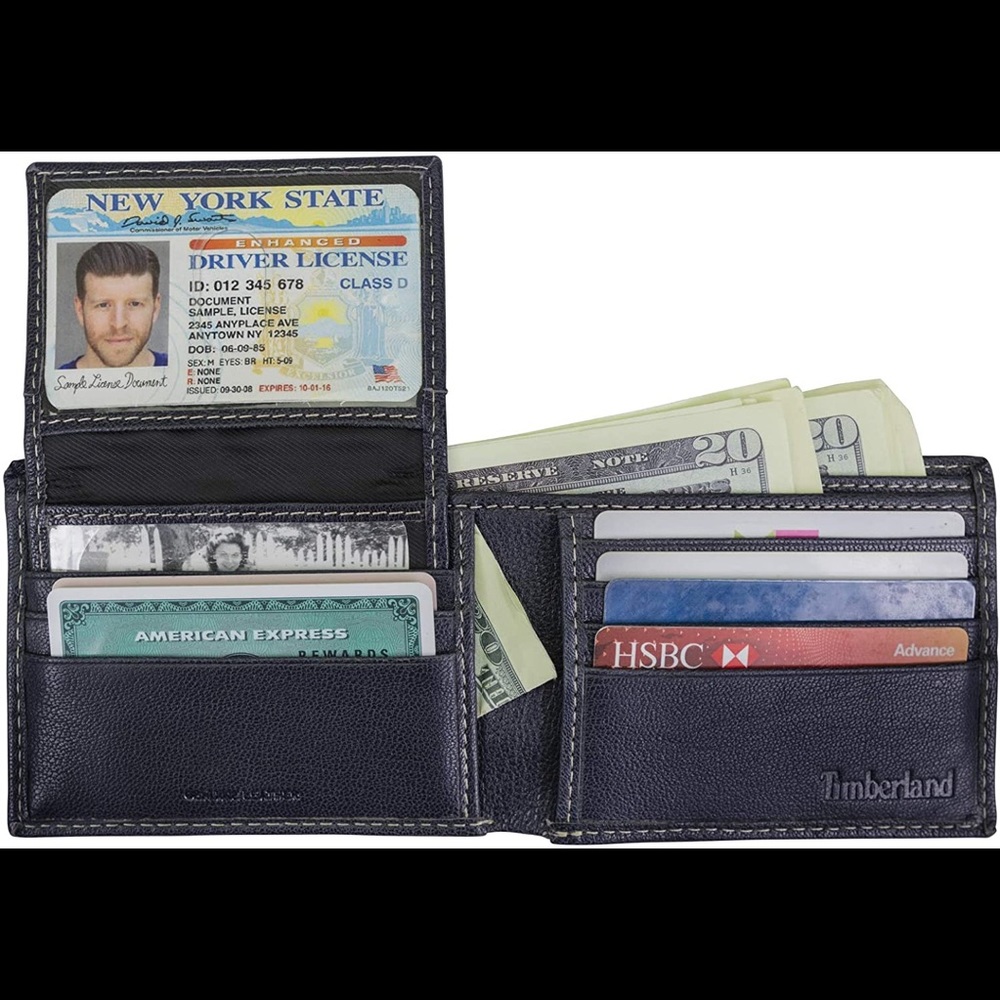 New Timberland Wallet 6 Card Slot 2 Pockets Removable ID Slot w/ RFID Security - Picture 4 of 4